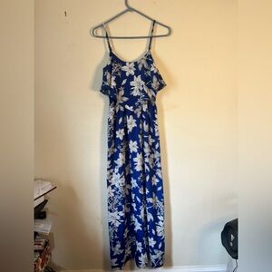Blue Floral Maxi Dress